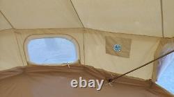 6M 4 seasons Outdoor Canvas Bell Tent Waterproof Camping Tent Stove Jack US