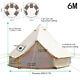 6m Canvas Bell Tent British Large Waterproof Camping Glamping Yurt With Stove Jack