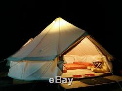 6M Outdoor Waterproof Canvas Tent Hunting Camping Tent Large Tent