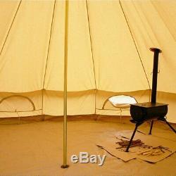 6M Stove Hole ZIG Bell Tent with Fireproof Stove Hole Waterproof Glamping Yurts
