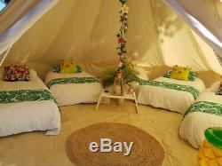 7M Large Canvas Bell Tent Stove Hole Waterproof Yurt Glamping Camping Stove Hole