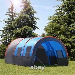 8-10 Family Tent Waterproof Outdoor Camping Garden Party Large Room Hiking + Mat