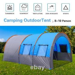 8-10 Man Camping Tent Large Capacity Waterproof Garden Hiking Tent Group