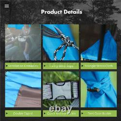 8-10 Man Camping Tent Waterproof Family Group Outdoor Hiking Fishing Tunnel Roo