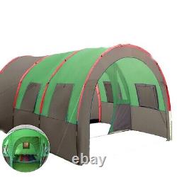 8-10 People Tent Large Tunnel Waterproof Double Layer Family Party Camping Tent