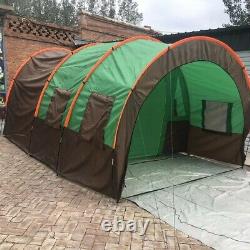 8-10 People Tent Large Tunnel Waterproof Double Layer Family Party Camping Tent