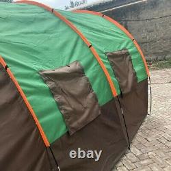 8-10 People Tent Large Tunnel Waterproof Double Layer Family Party Camping Tent