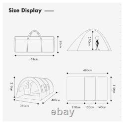 8-10 Person Camping Tent Instant Family Outdoor Double Layer Tent Rainfly Tent