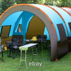 8-10 Person Family Large Double Layer Tunnel Camping Tent Waterproof Shelter