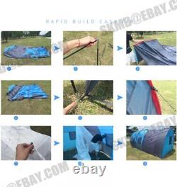 8-10 Person Large Family Tents Waterproof Column Tunnel For Outdoor Camping