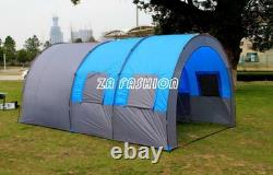 8-10 Persons Large Tunnel Tent Huge Family Tent House for Outdoor Camping Party