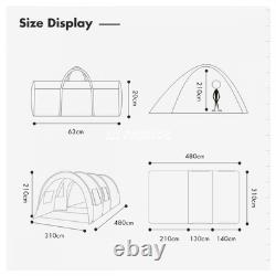 8-10 Persons Large Tunnel Tent Huge Family Tent House for Outdoor Camping Party