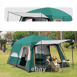 8-12 Person Large Camping Tent 2 Room And 1 Living Room Sunshine Shelter g W0R2