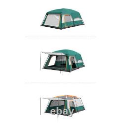 8-12 Person Large Camping Tent 2 Room And 1 Living Room Sunshine Shelter g W0R2