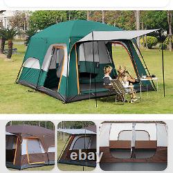 8-12 Person Large Camping Tent 2 Room And 1 Living Room Sunshine Shelter k R9W5