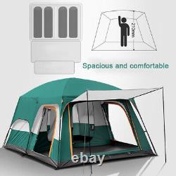 8-12 Person Large Camping Tent 2 Room And 1 Living Room Sunshine Shelter k R9W5