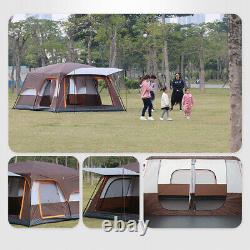 8-12 Person Large Camping Tent 2 Room And 1 Living Room Sunshine Shelter k R9W5