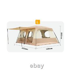 8-12 Persons Tent Family Waterproof with 2 Rooms Large Family Cabin Tent d E2Y6