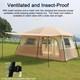 8-12 Persons Travel Camping Tent With 2 Rooms Large Family Cabin Tent K H7f0