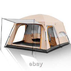 8-12 people Large Camping Tent Waterproof Family Outdoor Hiking Shelter G4V6