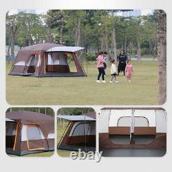 8-12 people Large Camping Tent Waterproof Family Outdoor Hiking Shelter G4V6