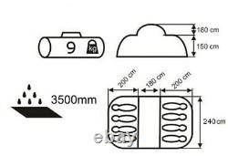 8 PERSON LARGE MODERN FAMILY WATERPROOF (3500mm) TENT