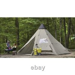 8 Person 18' x 18' Teepee Tent Camping Outdoors Hunting Water Weather Proof