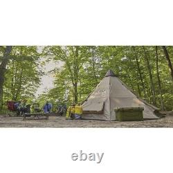 8 Person 18' x 18' Teepee Tent Camping Outdoors Hunting Water Weather Proof