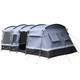 8-person Camping Tent Tunnel Design With 4 Large Windows Dark Grey
