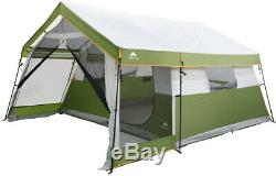 8-Person Family Cabin Tent With Screen Porch + Carry Bag Outdoor Hiking Shelter