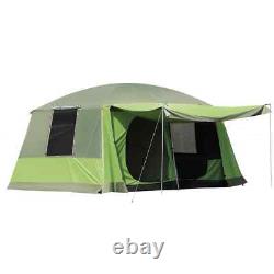 8 Person Family Camping Tent Large 2 Room Dome Shelter Outdoor Porch Waterproof