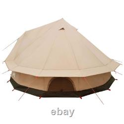 8 Person Family Camping Tent Waterproof Outdoor Shelter Cream Large Tent