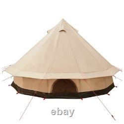 8 Person Family Camping Tent Waterproof Outdoor Shelter Cream Large Tent