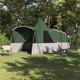 8 Person Family Teepee Tent Large Waterproof Camping Shelter Grey Orange