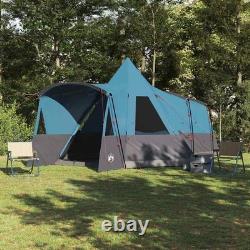 8 Person Family Teepee Tent Large Waterproof Camping Shelter Grey Orange