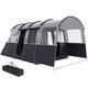 8-person Tunnel Camping Tent With 4 Large Windows Weather-resistant Dark Grey