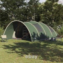8 Person Tunnel Tent Large Waterproof Family Camping Shelter Grey Orange