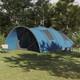 8 Person Tunnel Tent Large Waterproof Family Camping Shelter Grey Orange