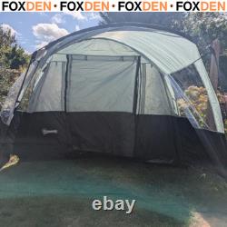 8 Person Tunnel Tent Waterproof Family Camping Shelter Cabin Windows Grey