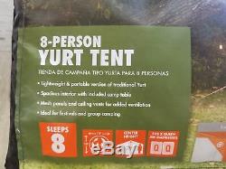 8 Person Yurt Tent Large Ozark Trail Family Hiking Camping 156W x 156D x 92 H