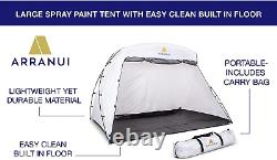 ARRANUI Large Spray Paint Tent with Built-in Floor and Screen Portable Booth