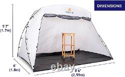 ARRANUI Large Spray Paint Tent with Built-in Floor and Screen Portable Booth