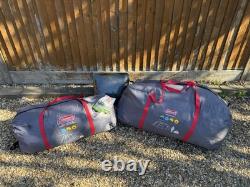AWESOME COLEMAN MOSEDALE 5 EXTRA LARGE TENT With CARPET + FRONT EXTENTION + MAT