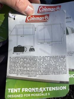 AWESOME COLEMAN MOSEDALE 5 EXTRA LARGE TENT With CARPET + FRONT EXTENTION + MAT