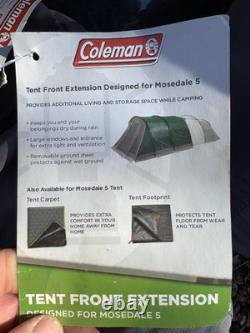 AWESOME COLEMAN MOSEDALE 5 EXTRA LARGE TENT With CARPET + FRONT EXTENTION + MAT
