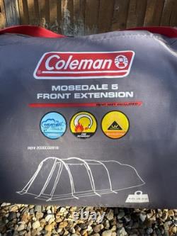 AWESOME COLEMAN MOSEDALE 5 EXTRA LARGE TENT With CARPET + FRONT EXTENTION + MAT