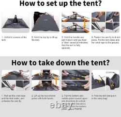 Adventure-Ready 3-Man Pop-Up Camping Tent Ventilated & Weatherproof Design