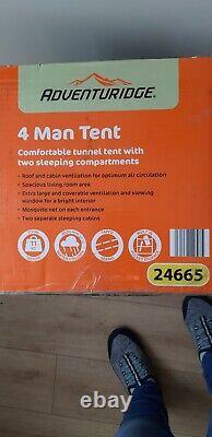Adventuridge 4 man tent (2 bedroom + central living area) will now post