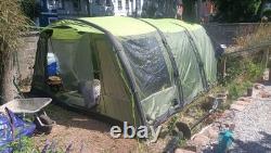 Airbeam Green Tunnel Tent Camping Shelter with Large Window (Furnishings incl.)
