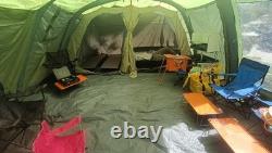 Airbeam Green Tunnel Tent Camping Shelter with Large Window (Furnishings incl.)